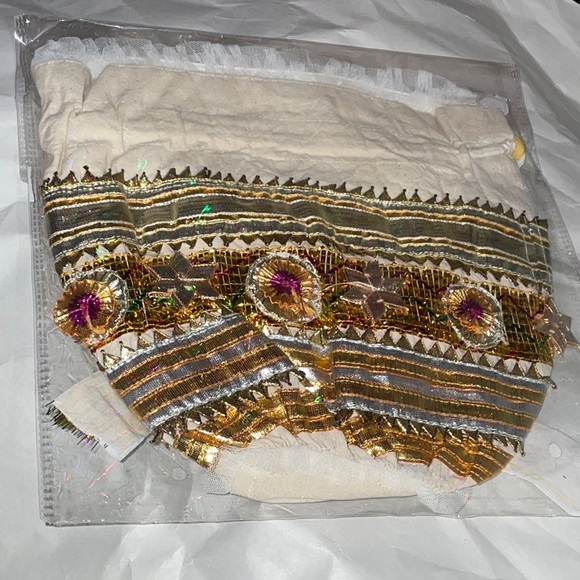 Free People Gold sparkle mini gift sack NWT - Picture 3 of 5